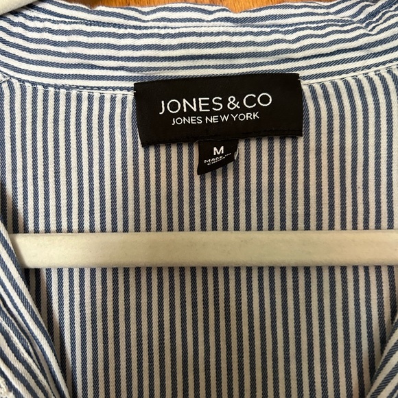 Navy and white pinstripe button down - Picture 2 of 3